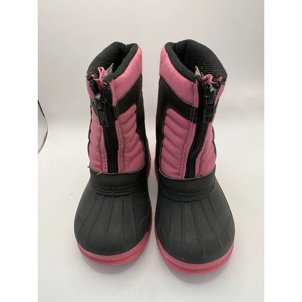 Arctic Shield Girls Pink Insulated Winter Snow Boots Sz 9 Gorpcore Color Block